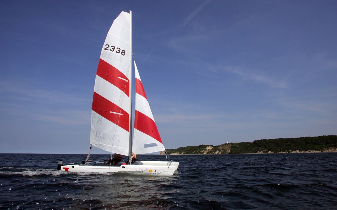Catamaran off Hiddensee, © Kay Petersen - Surf & Segel Hiddensee