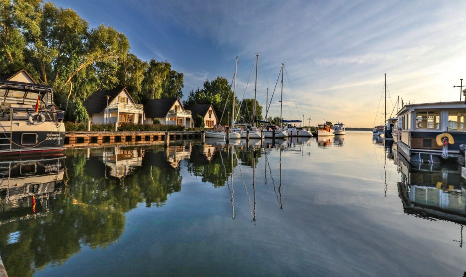 Uitzicht op de oevers van de Peenestrom bij de haven van Rankwitz, © TMV/Werk 3